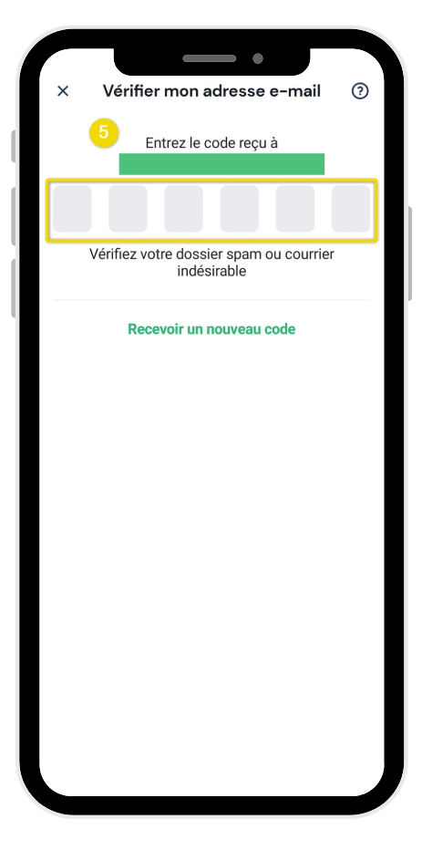 Étape 5 : confirmation de l'adresse e-mail
