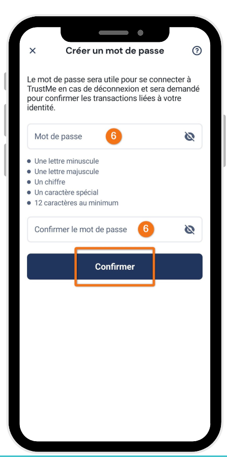 Étape 6 : création du mot de passe