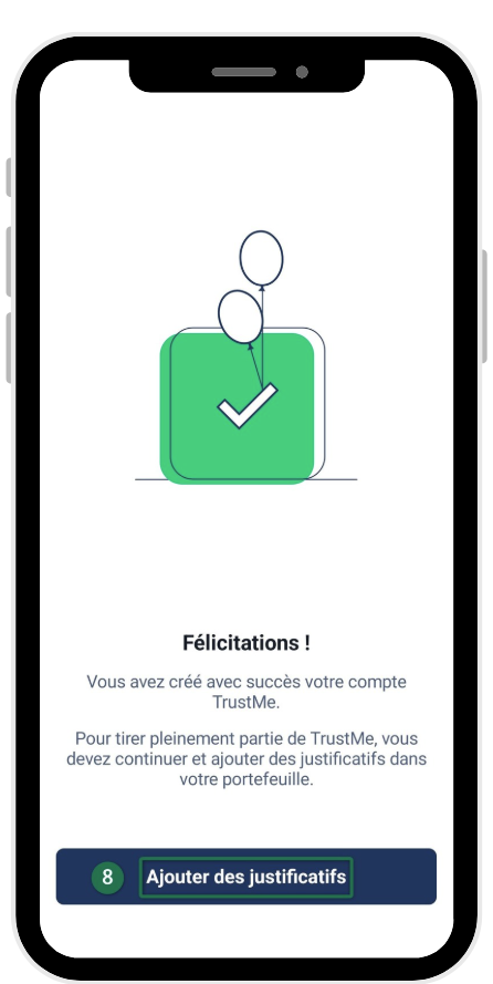 Étape 8 : compte créé avec succès