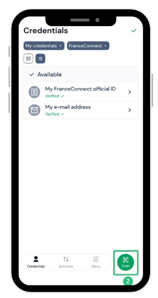 Step 2: the app's Scan button