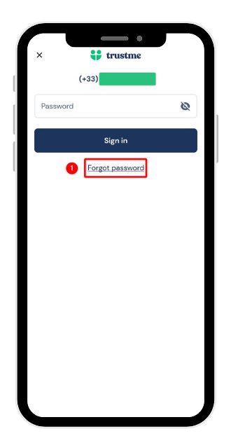 Step 1: forgot password