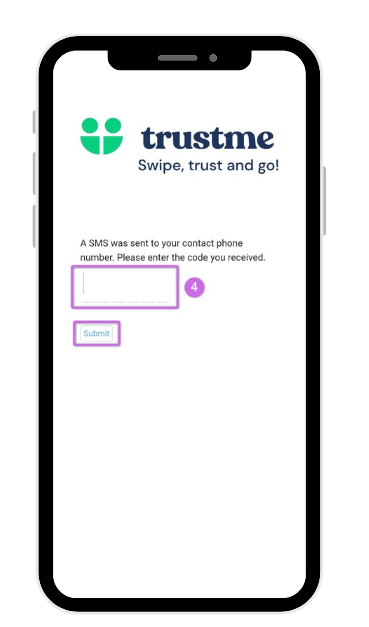 Step 4: verifying your number by SMS