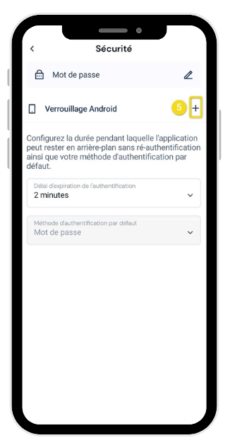 Étape 5 : activation du verrouillage